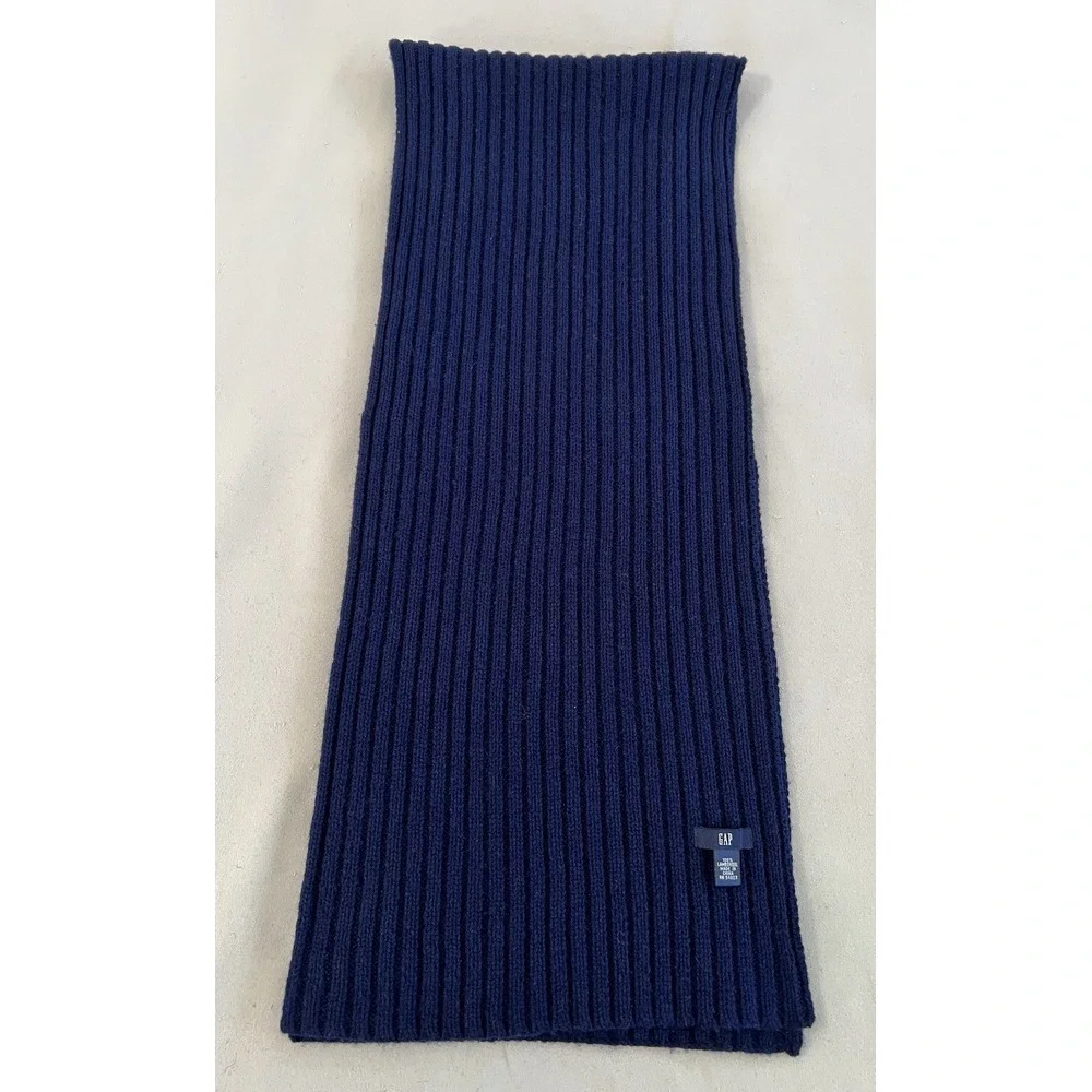 Gap Men's Navy Blue 100%‎ Lambswool Scarf